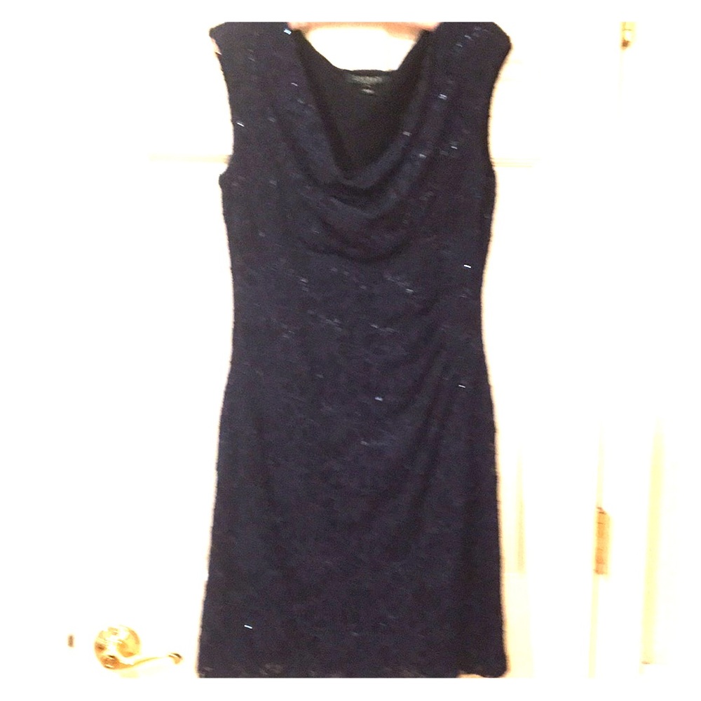 Ralph Lauren navy blue lace/sequin dress